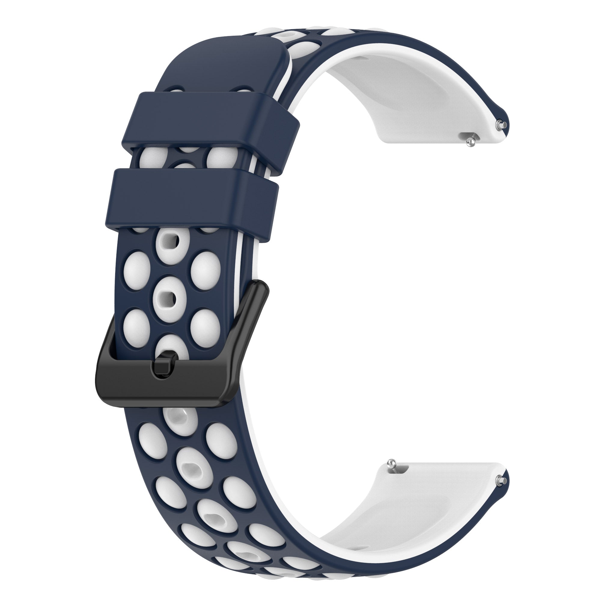 For Garmin Venu 2 Plus Venu Sq 2 Universal 20mm Soft Silicone Watch Band Big Hole Design Double Color Watch Strap For Garmin Venu 2 Plus Venu Sq 2 Universal 20mm Soft Silicone Watch Band Big Hole Design Double Color Watch Strap